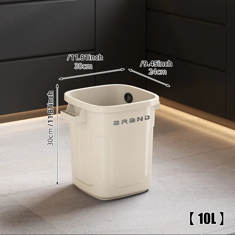 Household wheeled kitchen trash can with large capacity, no need to bend over, high appearance level, horizontal type trash can