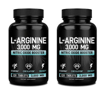 L Arginine 3000mg Capsules | 120 Tablets | Maximum Dose L-Arginine Nitric Oxide Supplement for Workout Training & Muscle Growth