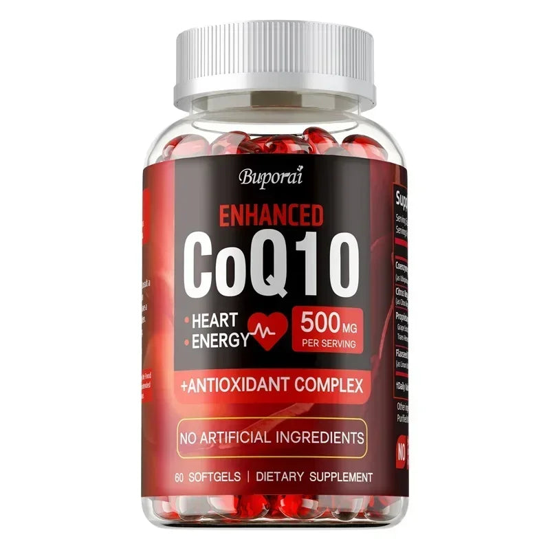 CoQ10 Supplement - Antioxidant Protection, Supports Heart Health, Promotes Cellular Energy Production, Enhances Absorption