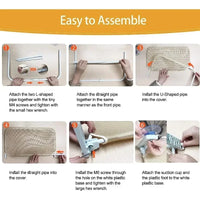 Cordless Cat Hammock for Sunbathing Hanging Cat Bed Summer Suction Cup Glass Mounted Foldable Breathable Cat Bed Frame Supplies
