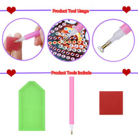 2D Flat DIY Acrylic Special Shape Diamond Painting Clock Pendant Diamond Art Clock Pendant Kit Creative Craft Project