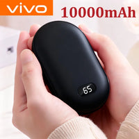 VIVO 10000mAh Hand Warmer Power Bank 2 IN 1 Double-Sided Heating Fast Charging Battery Digital Display Power Bank For Winter