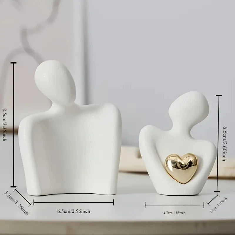 1Pc Romantic Love Embrace Statue Ornament Couple Set Bedroom Interior Decoration Valentine's Day Gift