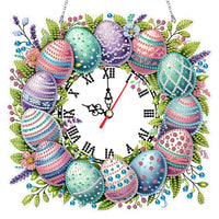 2D Flat DIY Acrylic Special Shape Diamond Painting Clock Pendant Diamond Art Clock Pendant Kit Creative Craft Project