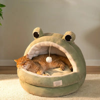 New Cute Mongolian Yurt Pet Nest Home Pet Supplies Semi Closed Panda Nest Fun Cat Playful Autumn and Winter Warm Dog Nest