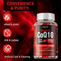 CoQ10 Supplement - Antioxidant Protection, Supports Heart Health, Promotes Cellular Energy Production, Enhances Absorption