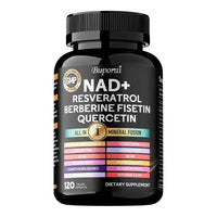 NAD+ Resveratrol Berberine - Promotes Cardiovascular Health,Improve Endurance,Cellular Health,Healthy Aging,Supplement Nutrition