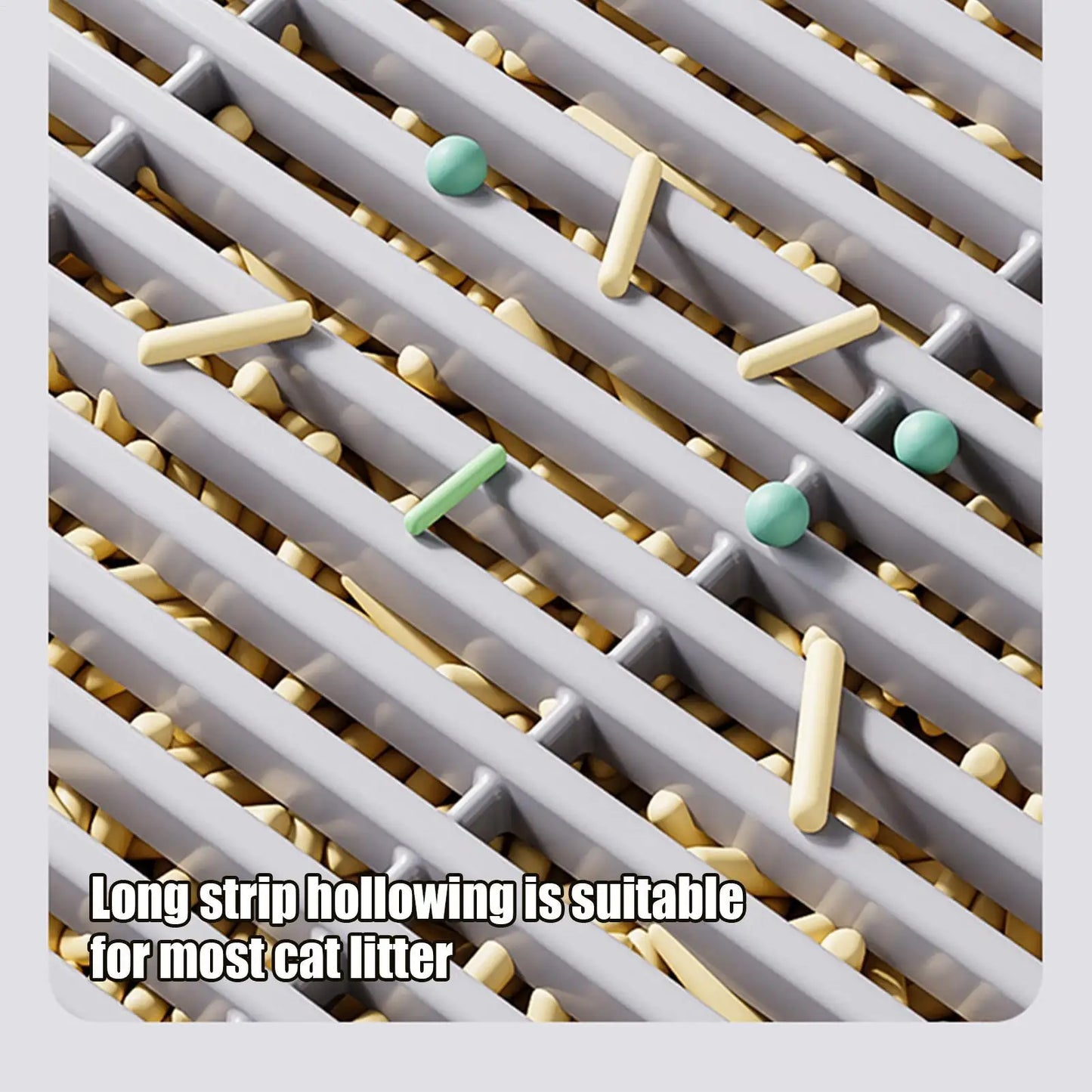 Litter Catcher Cat Steps for Litter Box Double Layer Elevated Tray with Filter Function Non-Slip Trapper Easy Cleaning Supplies