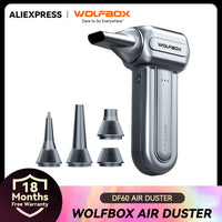 WOLFBOX DF60 Powerful Fan Duster Wireless Air Blower Air Duster 110000RPM 3-Speed Adjustable Portable Fan for Car/Home/Outdoor