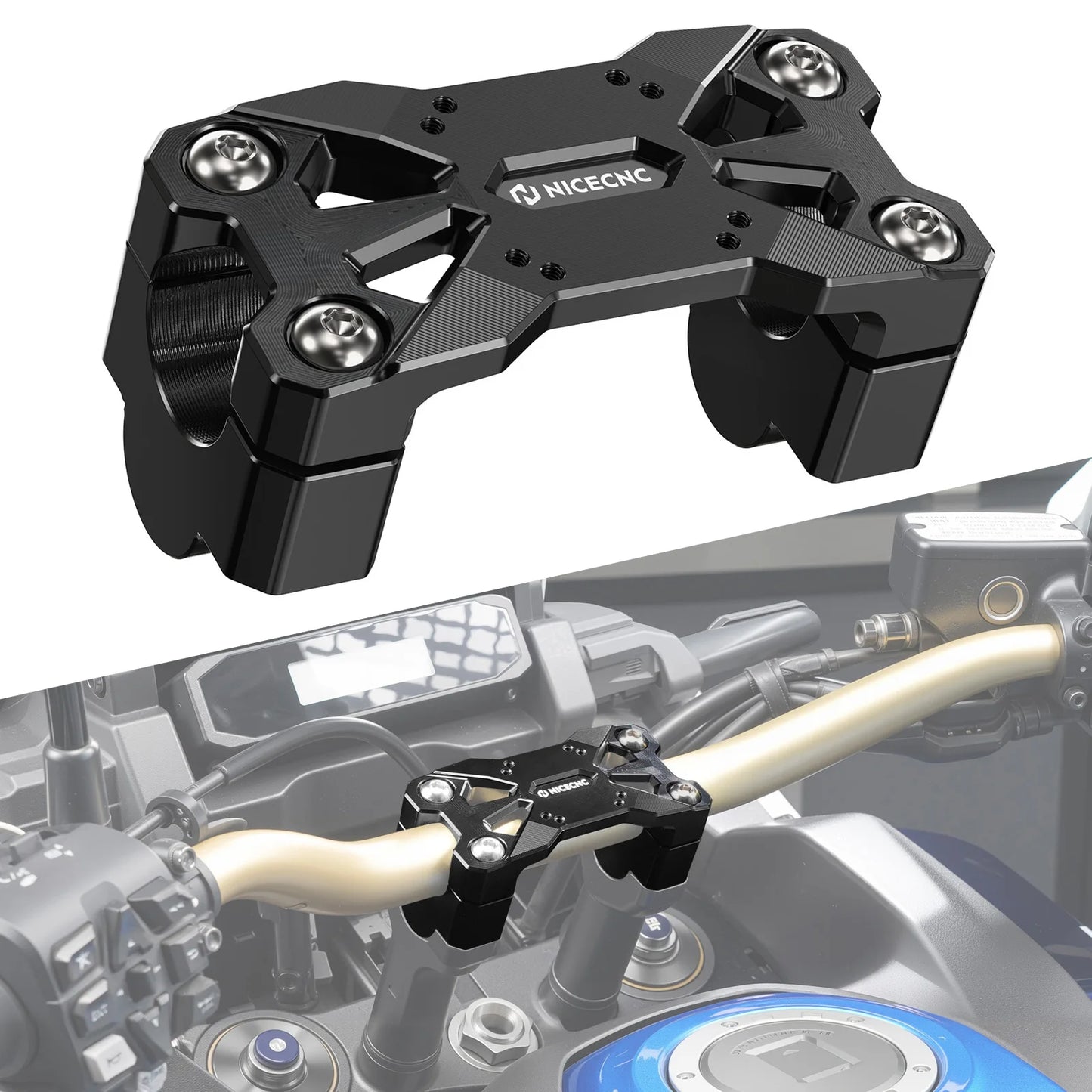 1" Rise Motorcycle GPS Brackets AMPS Mount Handlebar Risers Mount Clamp for Honda CRF1100L Africa Twin/Adventure 2020-2024 2025