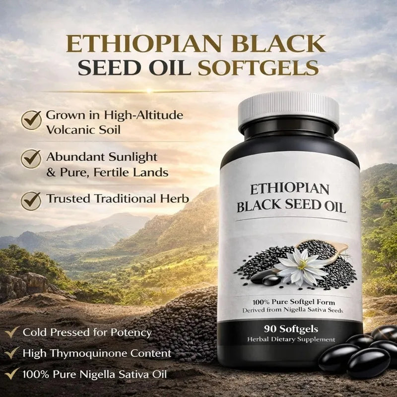 Black Seed Oil Capsule Nutritional Purity Natural Cold Pressed Nigella Sativa Oil Support Immune System and Skin Health 90 Count