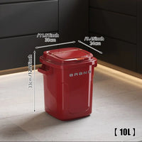 Household wheeled kitchen trash can with large capacity, no need to bend over, high appearance level, horizontal type trash can