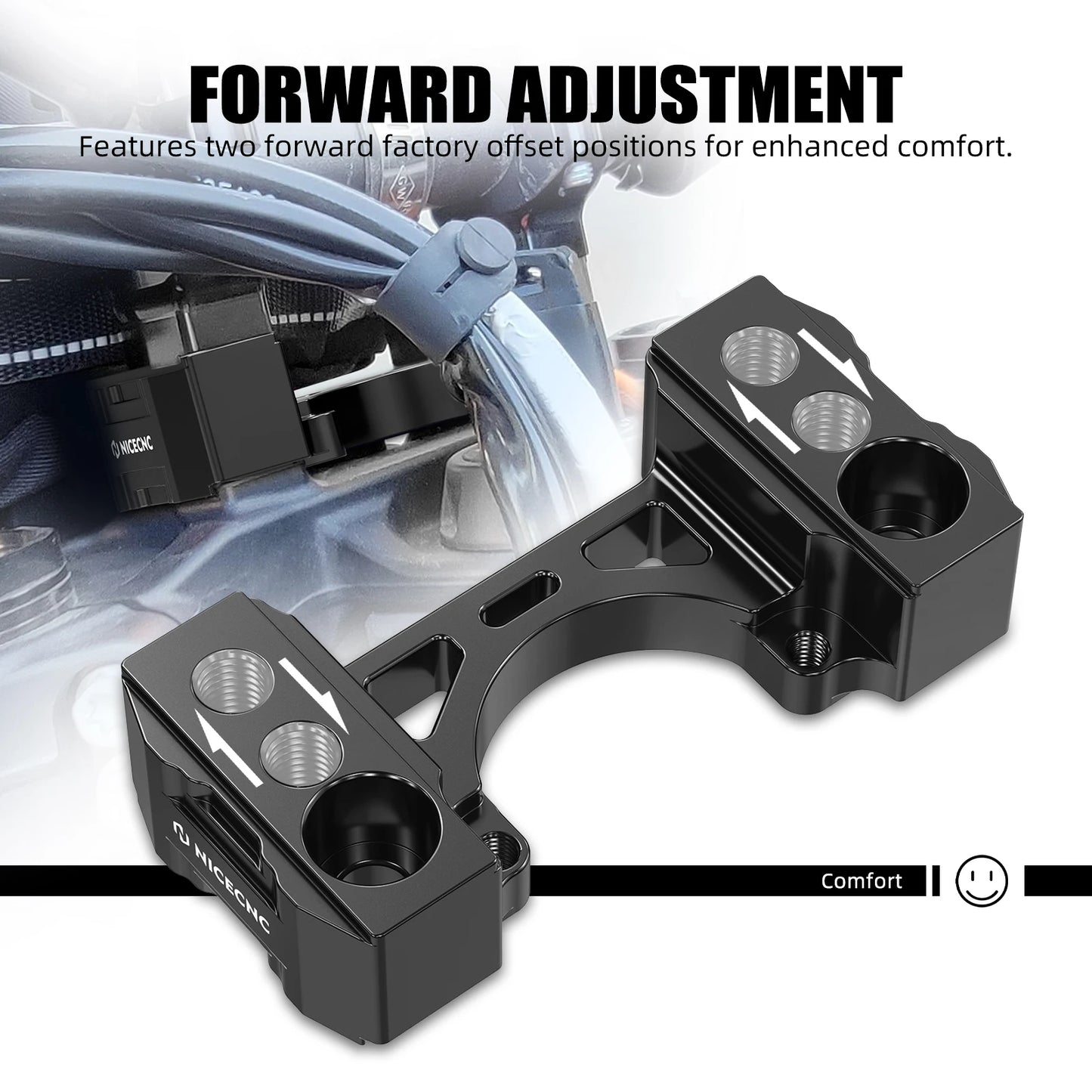 For Husqvarna Norden 901 Steering Damper Mount Motorcycle 1" Rise Handlebar Riser Spacer Kit for Husqvarna Norden 901 2022 2023