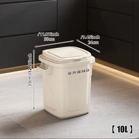 Household wheeled kitchen trash can with large capacity, no need to bend over, high appearance level, horizontal type trash can