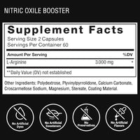 L Arginine 3000mg Capsules | 120 Tablets | Maximum Dose L-Arginine Nitric Oxide Supplement for Workout Training & Muscle Growth