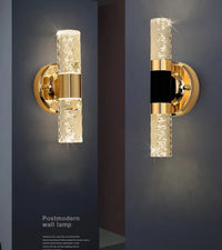 Modern 24W Mirror light Wall Lamps Indoor Fixtures Bubble Crystal Wall Sconces for Bathroom Bedroom Hallway Corridor