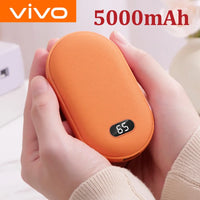 VIVO 10000mAh Hand Warmer Power Bank 2 IN 1 Double-Sided Heating Fast Charging Battery Digital Display Power Bank For Winter