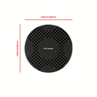 Wireless Charger Pad Stand Desktop Ultra-thin Mobile Phone Fast Charging Dock Station For iPhone 15 14 13 12 11 Samsung Xiaomi