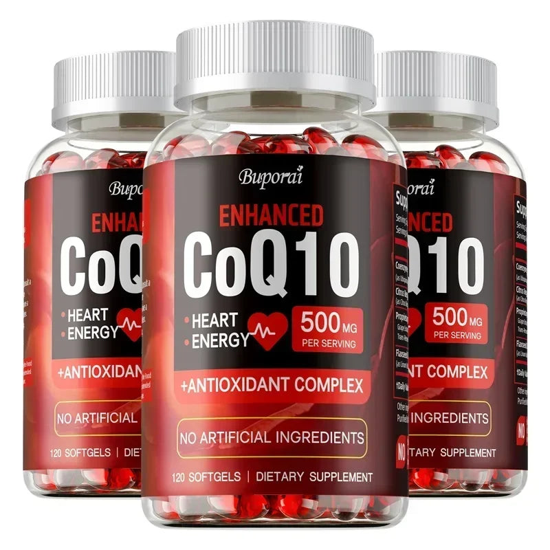 CoQ10 Supplement - Antioxidant Protection, Supports Heart Health, Promotes Cellular Energy Production, Enhances Absorption