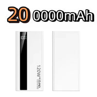 200000mAh High Capacity PowerBank 120W Super Fast Charging Portable External Battery Powerbank For Iphone Huawei Samsung Oppo