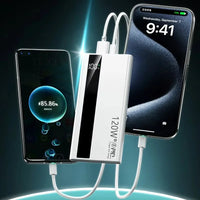 200000mAh High Capacity PowerBank 120W Super Fast Charging Portable External Battery Powerbank For Iphone Huawei Samsung Oppo