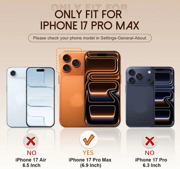 Wallet Case for iPhone 17 Pro Max RFID Blocking PU Leather Cover for Women Anti-Theft Wrist Strap Case