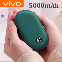 VIVO 10000mAh Hand Warmer Power Bank 2 IN 1 Double-Sided Heating Fast Charging Battery Digital Display Power Bank For Winter