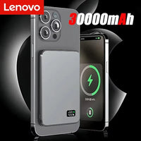 Lenovo Magnetic Wireless 50000mAh Power Bank PD22.5W Super Fast Charging External Battery for Magsafe For iPhone Huawei Samsung