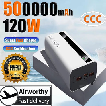 200000mAh High Capacity PowerBank 120W Super Fast Charging Portable External Battery Powerbank For Iphone Huawei Samsung Oppo