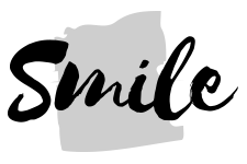 State of Oregon with 'Smile' text overlay
